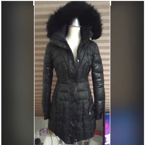 SHOP EARLY π Guess TP Winter Coat with Removable Hood and Soft Fur - Picture 3 of 11